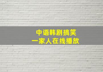 中语韩剧搞笑一家人在线播放