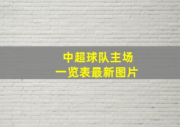 中超球队主场一览表最新图片