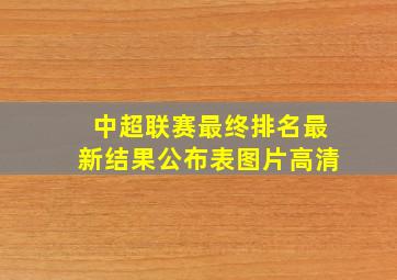 中超联赛最终排名最新结果公布表图片高清