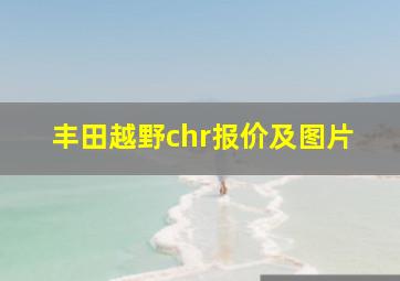 丰田越野chr报价及图片