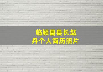 临颍县县长赵丹个人简历照片