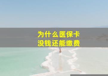 为什么医保卡没钱还能缴费