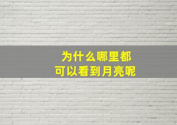 为什么哪里都可以看到月亮呢