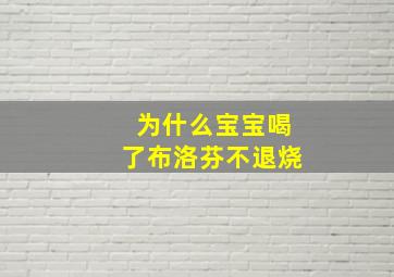 为什么宝宝喝了布洛芬不退烧