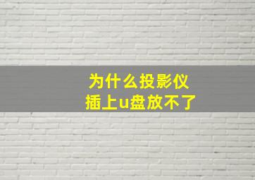 为什么投影仪插上u盘放不了