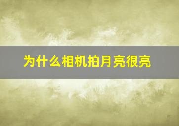 为什么相机拍月亮很亮