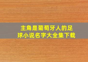 主角是葡萄牙人的足球小说名字大全集下载