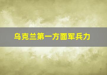 乌克兰第一方面军兵力