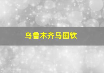 乌鲁木齐马国钦