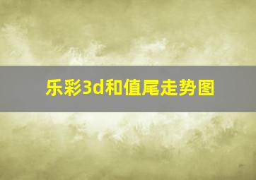 乐彩3d和值尾走势图