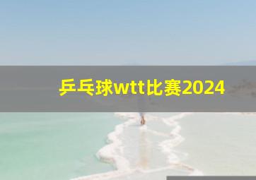 乒乓球wtt比赛2024