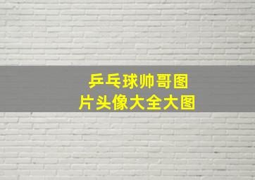 乒乓球帅哥图片头像大全大图