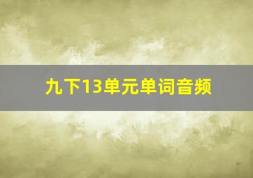 九下13单元单词音频