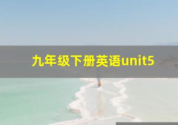 九年级下册英语unit5