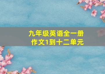 九年级英语全一册作文1到十二单元