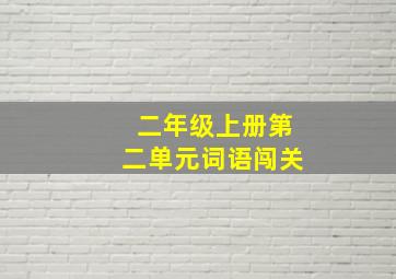 二年级上册第二单元词语闯关