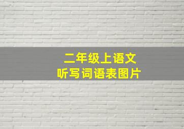 二年级上语文听写词语表图片