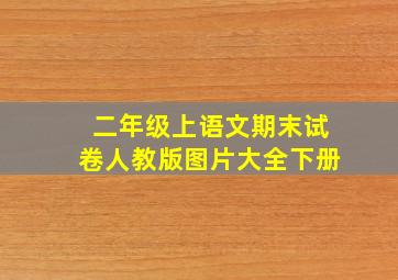 二年级上语文期末试卷人教版图片大全下册