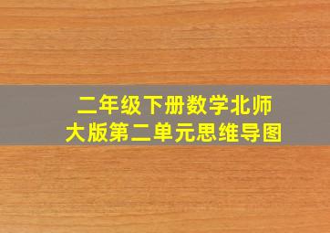 二年级下册数学北师大版第二单元思维导图