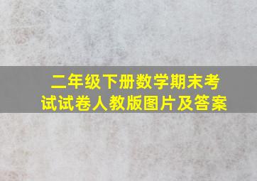 二年级下册数学期末考试试卷人教版图片及答案