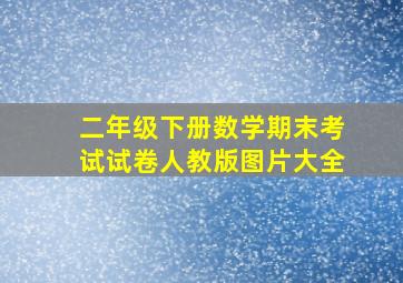 二年级下册数学期末考试试卷人教版图片大全