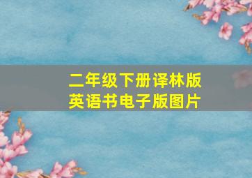 二年级下册译林版英语书电子版图片