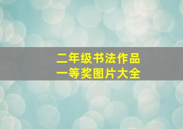 二年级书法作品一等奖图片大全