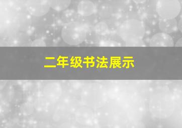 二年级书法展示