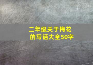 二年级关于梅花的写话大全50字