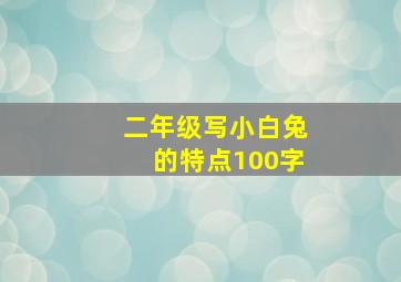 二年级写小白兔的特点100字