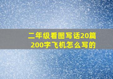 二年级看图写话20篇200字飞机怎么写的