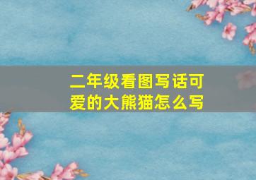 二年级看图写话可爱的大熊猫怎么写