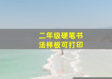 二年级硬笔书法样板可打印