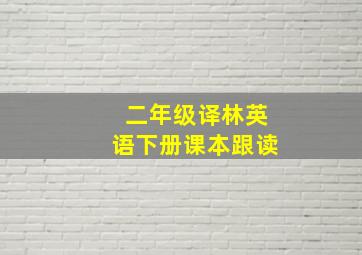 二年级译林英语下册课本跟读