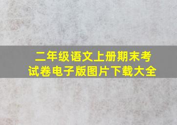 二年级语文上册期末考试卷电子版图片下载大全