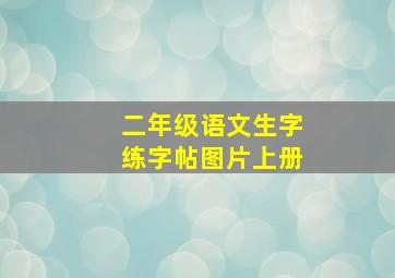 二年级语文生字练字帖图片上册