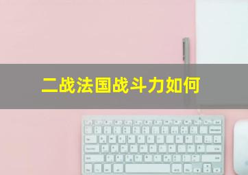 二战法国战斗力如何