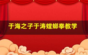 于海之子于涛螳螂拳教学