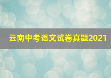 云南中考语文试卷真题2021