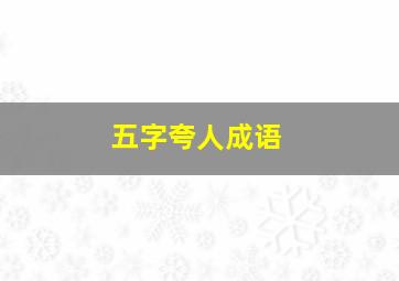 五字夸人成语