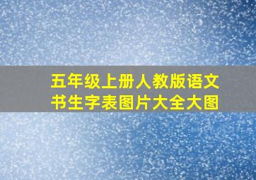 五年级上册人教版语文书生字表图片大全大图