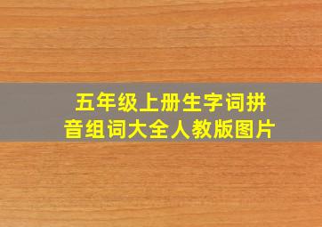 五年级上册生字词拼音组词大全人教版图片