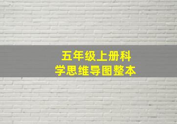 五年级上册科学思维导图整本