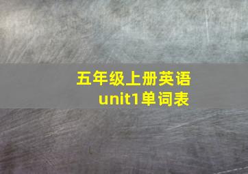 五年级上册英语unit1单词表