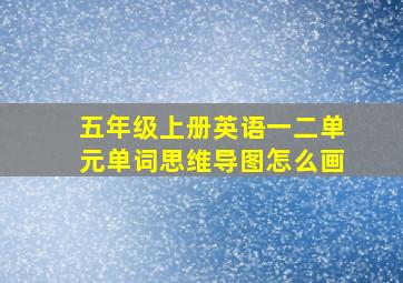 五年级上册英语一二单元单词思维导图怎么画