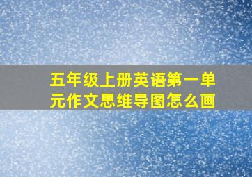 五年级上册英语第一单元作文思维导图怎么画