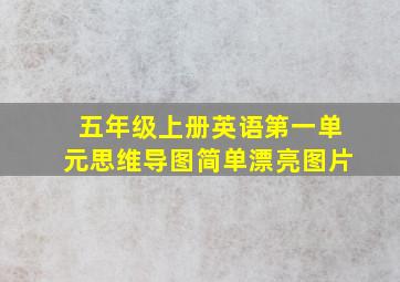 五年级上册英语第一单元思维导图简单漂亮图片