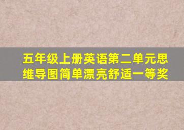 五年级上册英语第二单元思维导图简单漂亮舒适一等奖