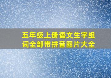 五年级上册语文生字组词全部带拼音图片大全