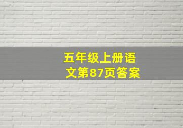 五年级上册语文第87页答案